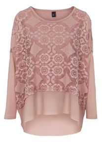 Heine, Damen Spitzenshirt, Rosé