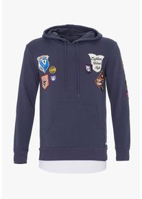 PLUS EIGHTEEN, Herren Kapuzenpullover, Dunkellila