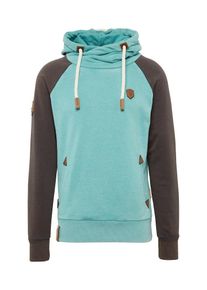 Naketano, Herren Hoodie 'Black Shoes & Baggy Shorts', Türkis / Braun