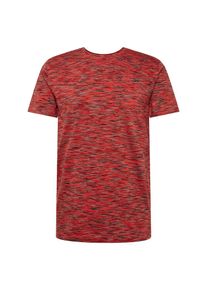 Urban Classics, Herren Shirts 'Striped Melange Tee', Rot / Schwarz