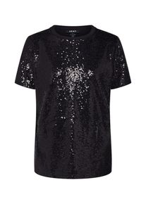 DKNY, Damen Shirt 'FOUNDATION - S/S CREW NECK SEQUIN TOP', Schwarz