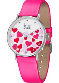 Ice Watch, Damen Quarzuhr 'ICE LOVE 2017 - CITY NEON PINK - Small, 013374', Pink / Silber