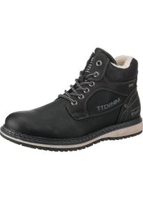 Tom Tailor, Herren Schnürstiefelette, Schwarz