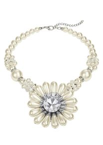 Heine, Damen Collier mit Schmuckperlen, Weiß