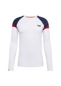 Superdry, Herren Shirt 'O L ENG'D SLVE BASEBALL L/S TEE', Blau / Rot / Wei&szlig;