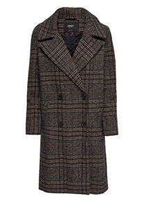 Only, Damen Mantel, Hellbeige / Basaltgrau / Blutrot