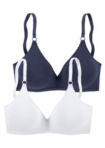 Petite Fleur, Damen BH, Marine / Weiß