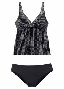 s.Oliver RED LABEL, Damen Bügel-Tankini, Schwarz / Weiß