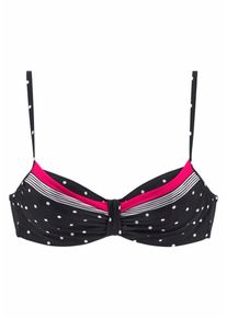 Lascana, Damen Top 'Monroe', Neonpink / Schwarz / Weiß