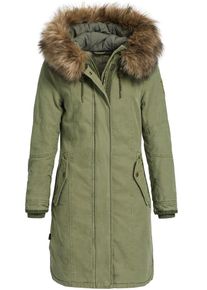 Khujo, Damen Mantel 'MERYEM2 SOLID PADDED', Braunmeliert / Hellgrün