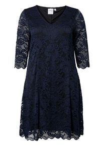 JUNAROSE, Damen Spitzenkleid, Navy