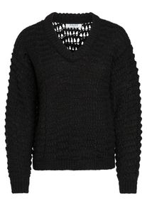 Pieces, Damen Strickpullover, Schwarz