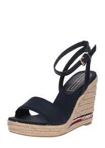 Tommy Hilfiger, Damen Sandale 'ICONIC ELENA CORPORATE RIBBON', Dunkelblau