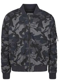 Urban Classics, Herren Vintage Bomber Jacket, Grau / Dunkelgrau
