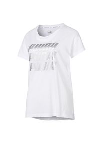 Puma, Damen T-Shirt 'Modern Sports Graphic', Silber / Wei&szlig;