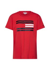 Tommy Hilfiger, Damen Shirt 'TALITA C-NK TEE SS', Rot