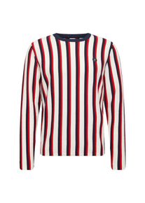 Jack & Jones JACK & JONES, Herren Pullover 'Jorsteve', Nachtblau / Rot / Wei&szlig;