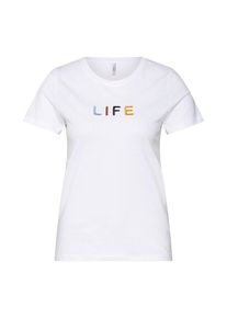 Only, Damen Shirt 'LIFE', Wei&szlig;