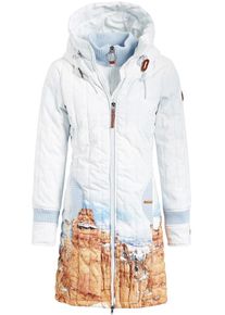 Khujo, Damen Jacke 'JERRY PRIME2', Hellblau / Cognac / Hellbraun / Weiß