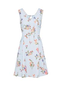 YUMI, Damen Sommerkleid 'French Stripe', Hellblau / Apricot