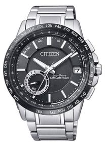 Citizen, Herren Funkarmbanduhr mit GPS, "CC3005-51E", Schwarz / Silber