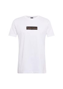Mister Tee, Herren T-Shirt 'Fake Love', Schwarz / Wei&szlig;