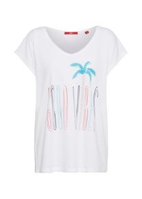 s.Oliver RED LABEL, Damen T-Shirt, Weiß