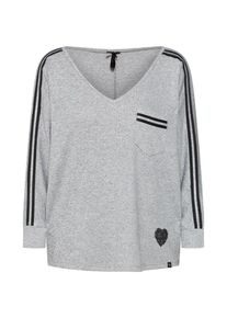 Key Largo, Damen Pullover, Graumeliert / Schwarz