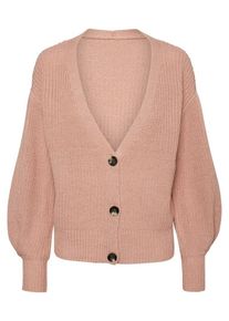 Pieces, Damen Strickjacke, Rosé