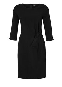 s.Oliver BLACK LABEL, Damen Stretchkleid mit Drapierung, Schwarz