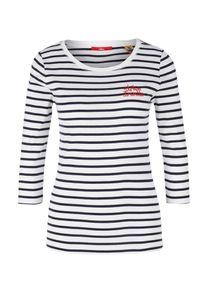 s.Oliver RED LABEL, Damen Shirt, Marine / Weiß