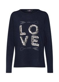 Zwillingsherz, Damen Pullover, Blau