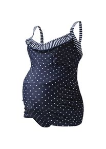 JoJo Maman Bébé JoJo Maman Bébé, Damen Umstandstankini, Nachtblau / Weiß