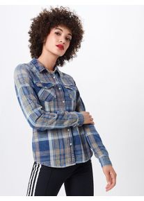 LTB, Damen Bluse 'LUCIN', Blau / Gelb / Naturweiß