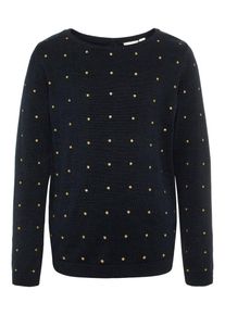 name it, M&auml;dchen Pullover, Kobaltblau / Goldgelb