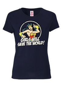 logoshirt, Damen T-Shirt 'Wonder Woman', Nachtblau