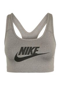 Nike, Damen Bustier 'Swoosh Futura', Dunkelgrau / Schwarz