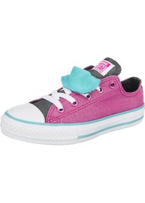 Converse, M&auml;dchen 'Chuck Taylor All Star Double Tongue OX' Sneaker, Dunkelgr&uuml;n / Pink