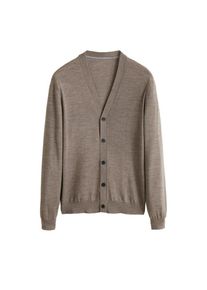 Mango Man, Herren Cardigan Willy, Braunmeliert