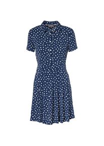 Tommy Jeans, Damen Blusenkleid, Blau / Weiß