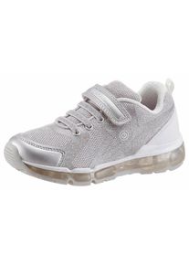 GEOX KIDS, M&auml;dchen Sneaker, Hellgrau / Silber