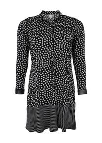 JUNAROSE, Damen Kleider 'JRLISIA LS ABOVE KNEE DRESS - K', Schwarz / Weiß