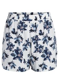 Pieces, Damen Print High Waist Shorts, Dunkelblau / Wei&szlig;