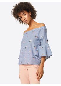 Haily's Hailys, Damen Top 'Julia', Himmelblau / Weiß