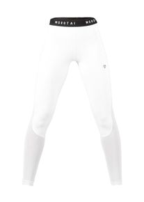 MOROTAI, Damen Sport-Leggings 'Performance Dual Mesh Tights', Schwarz / Wei&szlig;