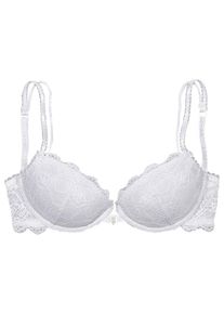 Lascana, Damen LS pretty blue sporty BH, Weiß