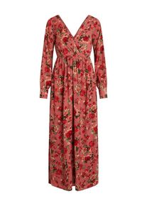 Vila, Damen Kleid, Khaki / Pfirsich / Melone / Hellrot