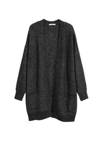 Mango, Damen Strickjacke 'Oversi', Schwarzmeliert