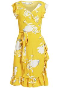 Khujo, Damen Kleid 'Emery', Gelb / Grau / Weiß