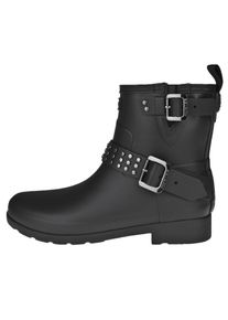 Hunter, Damen Gummistiefel 'REFINED STUD BIKER', Schwarz
